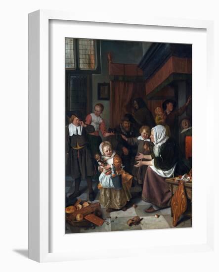 The Feast of St. Nicholas (Christmas)-Jan Havicksz. Steen-Framed Giclee Print