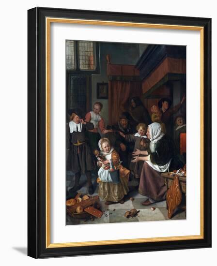 The Feast of St. Nicholas (Christmas)-Jan Havicksz. Steen-Framed Giclee Print