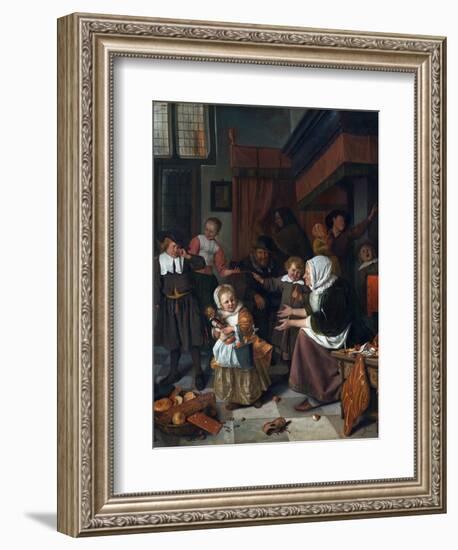 The Feast of St. Nicholas (Christmas)-Jan Havicksz. Steen-Framed Giclee Print