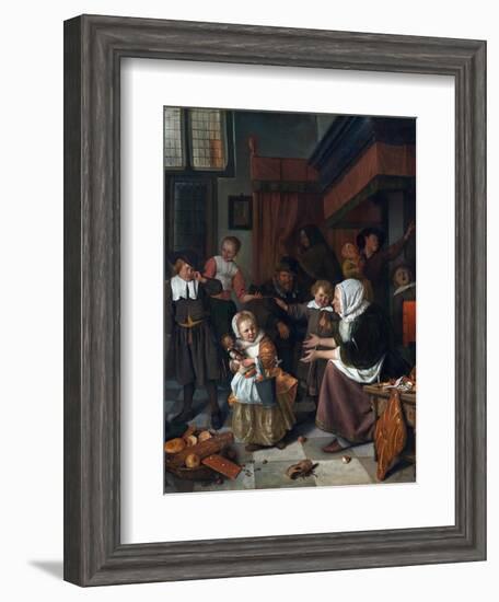 The Feast of St. Nicholas (Christmas)-Jan Havicksz. Steen-Framed Giclee Print