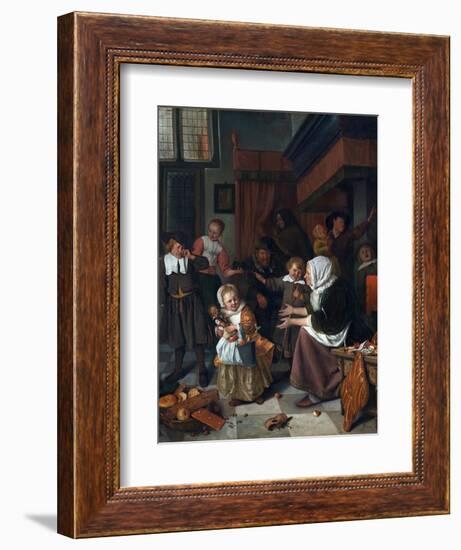 The Feast of St. Nicholas (Christmas)-Jan Havicksz. Steen-Framed Giclee Print