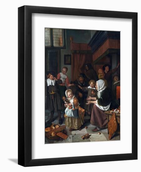 The Feast of St. Nicholas (Christmas)-Jan Havicksz. Steen-Framed Giclee Print