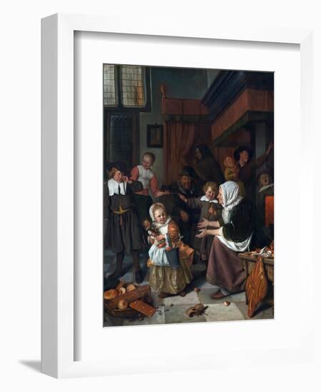 The Feast of St. Nicholas (Christmas)-Jan Havicksz. Steen-Framed Giclee Print