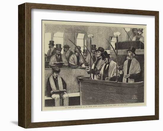 The Feast of Tabernacles at the North London Synagogue, the Reader Taking the Palm Branch-Sir James Dromgole Linton-Framed Giclee Print