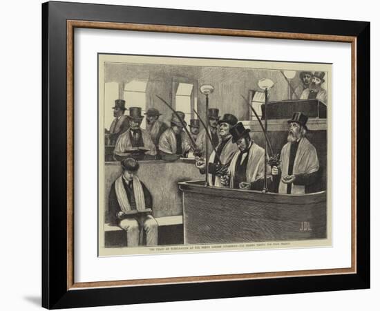 The Feast of Tabernacles at the North London Synagogue, the Reader Taking the Palm Branch-Sir James Dromgole Linton-Framed Giclee Print