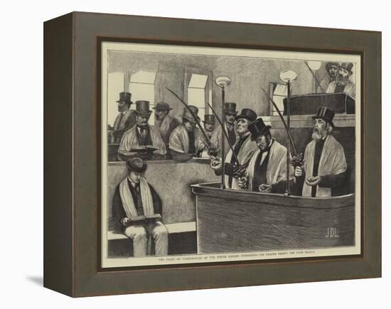 The Feast of Tabernacles at the North London Synagogue, the Reader Taking the Palm Branch-Sir James Dromgole Linton-Framed Premier Image Canvas