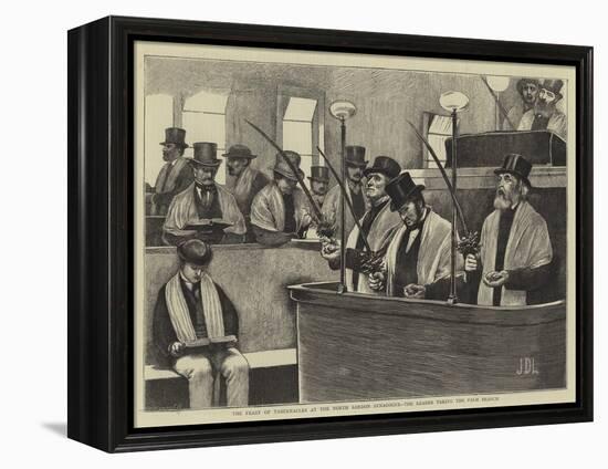 The Feast of Tabernacles at the North London Synagogue, the Reader Taking the Palm Branch-Sir James Dromgole Linton-Framed Premier Image Canvas