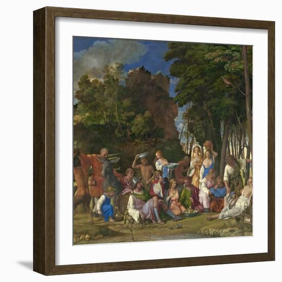 The Feast of the Gods, 1514- 29-Giov. /Titian Bellini-Framed Premium Giclee Print