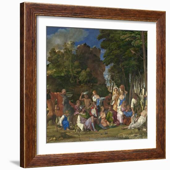 The Feast of the Gods, 1514- 29-Giov. /Titian Bellini-Framed Premium Giclee Print