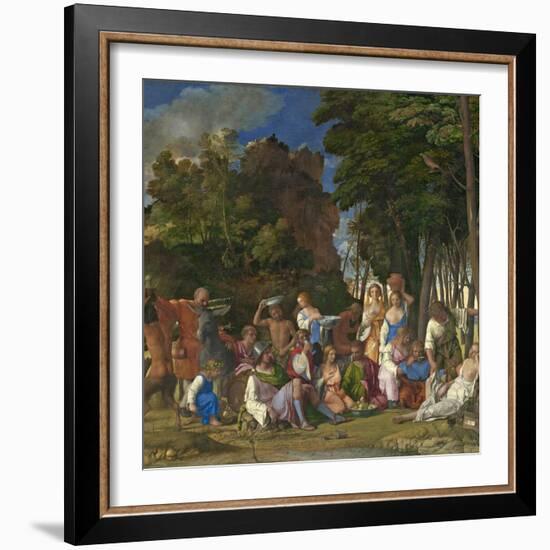 The Feast of the Gods, 1514- 29-Giov. /Titian Bellini-Framed Premium Giclee Print