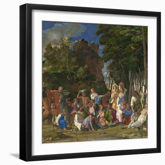 The Feast of the Gods, 1514- 29-Giov. /Titian Bellini-Framed Premium Giclee Print