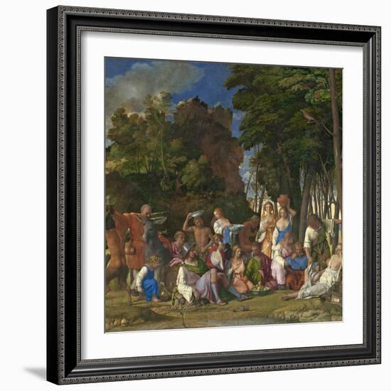 The Feast of the Gods, 1514- 29-Giov. /Titian Bellini-Framed Premium Giclee Print