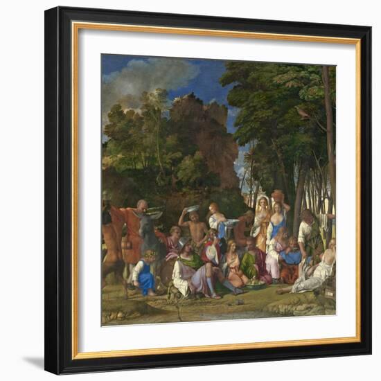 The Feast of the Gods, 1514- 29-Giov. /Titian Bellini-Framed Premium Giclee Print