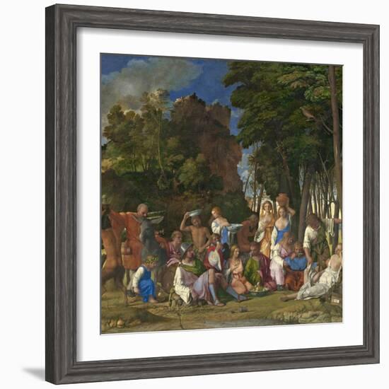 The Feast of the Gods, 1514- 29-Giov. /Titian Bellini-Framed Giclee Print