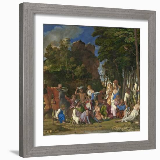 The Feast of the Gods, 1514- 29-Giov. /Titian Bellini-Framed Giclee Print