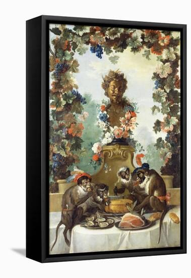 The Feast of the Monkeys-Jean-Baptiste Oudry-Framed Premier Image Canvas