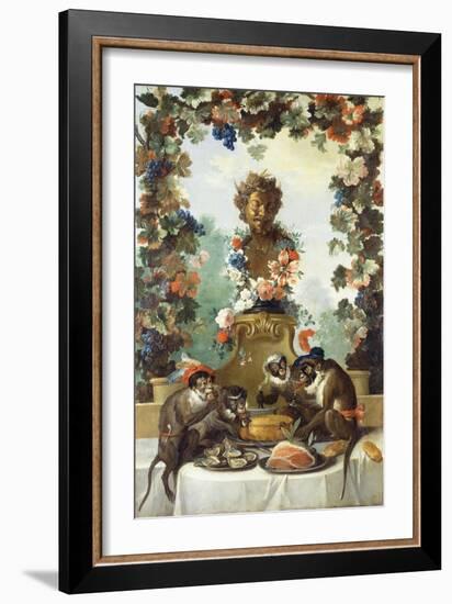 The Feast of the Monkeys-Jean-Baptiste Oudry-Framed Giclee Print