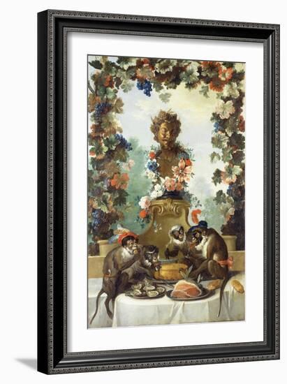 The Feast of the Monkeys-Jean-Baptiste Oudry-Framed Giclee Print