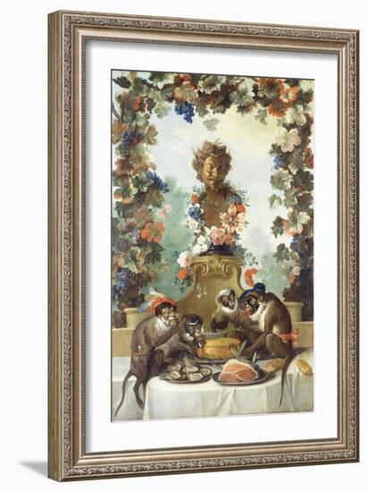 The Feast of the Monkeys-Jean-Baptiste Oudry-Framed Giclee Print