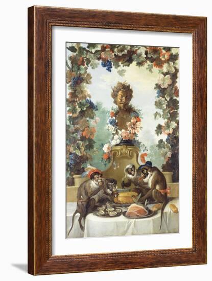 The Feast of the Monkeys-Jean-Baptiste Oudry-Framed Giclee Print