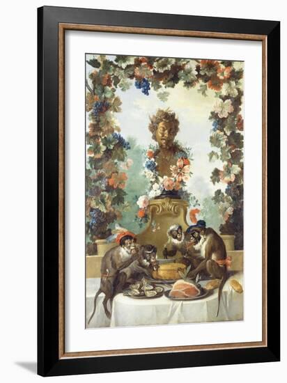 The Feast of the Monkeys-Jean-Baptiste Oudry-Framed Giclee Print