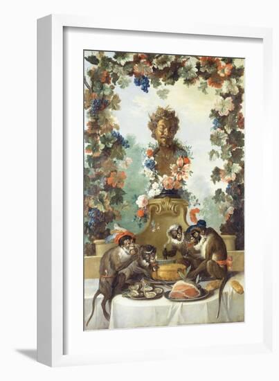 The Feast of the Monkeys-Jean-Baptiste Oudry-Framed Giclee Print