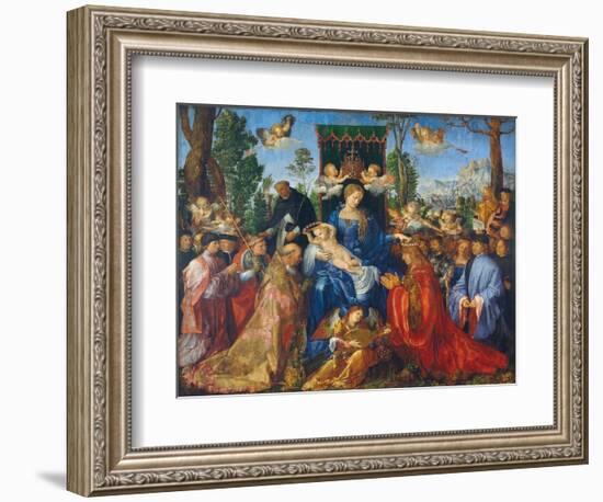 The Feast of the Rose Garlands, 1506-Albrecht Dürer-Framed Giclee Print