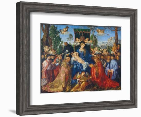 The Feast of the Rose Garlands, 1506-Albrecht Dürer-Framed Giclee Print