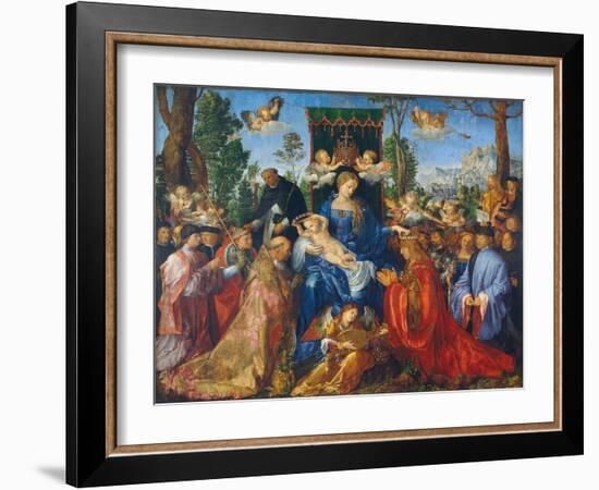 The Feast of the Rose Garlands, 1506-Albrecht Dürer-Framed Giclee Print