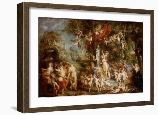 The Feast of Venus, 1635-6-Peter Paul Rubens-Framed Giclee Print