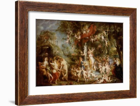 The Feast of Venus, 1635-6-Peter Paul Rubens-Framed Giclee Print