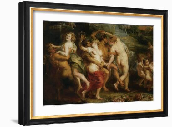 The Feast of Venus (Detail), after 1635-Peter Paul Rubens-Framed Giclee Print