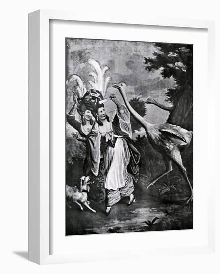 The Featherd Fair in a Fright, 18th Century-John Collet-Framed Giclee Print
