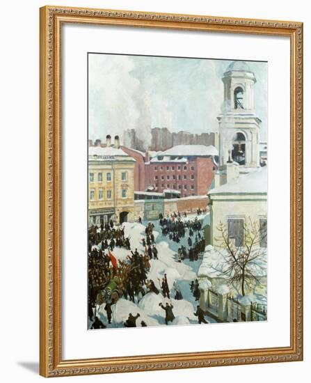 The February 27, 1917, 1917-Boris Michaylovich Kustodiev-Framed Giclee Print