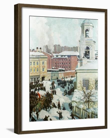 The February 27, 1917, 1917-Boris Michaylovich Kustodiev-Framed Giclee Print