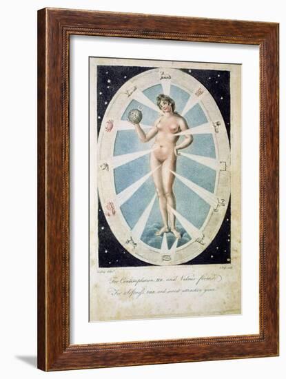 The female form with astrological symbols, 1790-Unknown-Framed Giclee Print