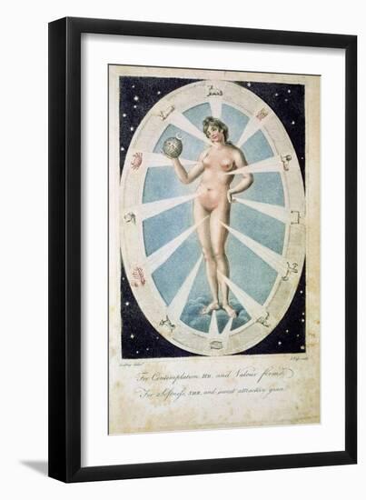 The female form with astrological symbols, 1790-Unknown-Framed Giclee Print