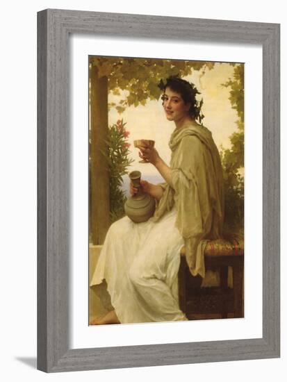 The Female Wine Enthusiast-William Adolphe Bouguereau-Framed Art Print