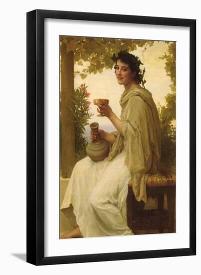 The Female Wine Enthusiast-William Adolphe Bouguereau-Framed Art Print