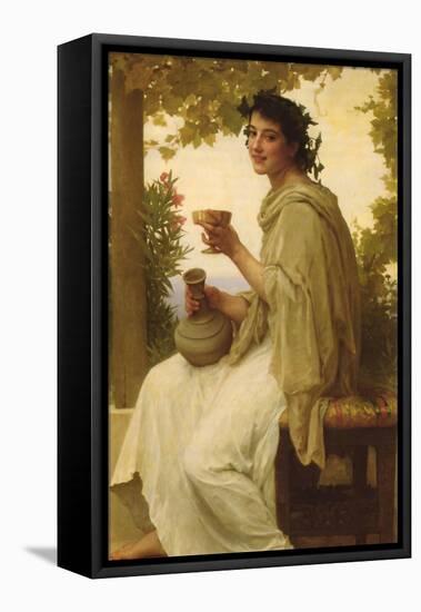 The Female Wine Enthusiast-William Adolphe Bouguereau-Framed Stretched Canvas