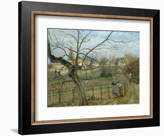 The Fence, 1872-Camille Pissarro-Framed Giclee Print