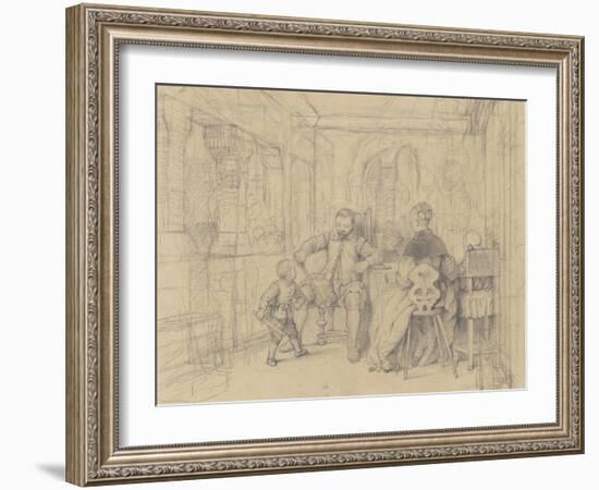 The Fencing Lesson, c.1847-49-Richard Caton Woodville-Framed Giclee Print