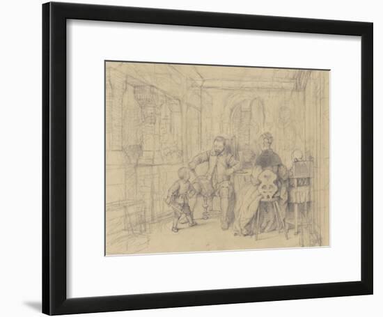 The Fencing Lesson, c.1847-49-Richard Caton Woodville-Framed Giclee Print