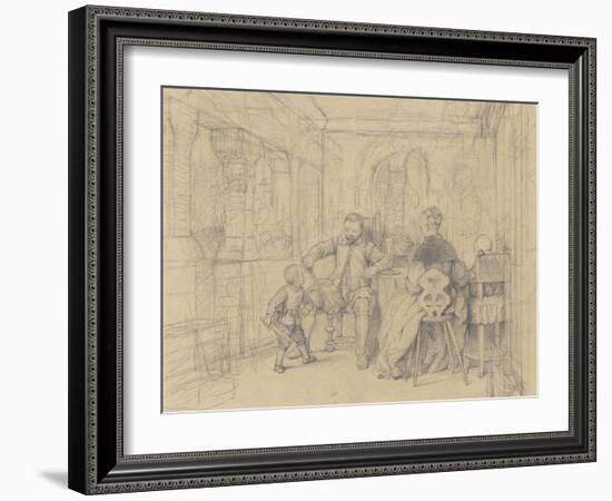 The Fencing Lesson, c.1847-49-Richard Caton Woodville-Framed Giclee Print