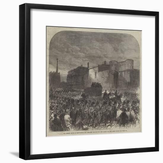 The Fenian Trials at Manchester, the Prisoners Leaving the New Bailey for the Assize Court-Charles Robinson-Framed Giclee Print