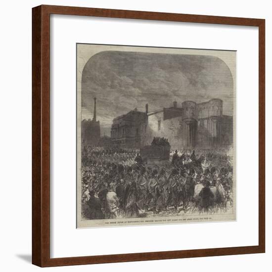 The Fenian Trials at Manchester, the Prisoners Leaving the New Bailey for the Assize Court-Charles Robinson-Framed Giclee Print