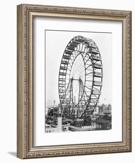 The Ferris Wheel at the World's Columbian Exposition of 1893 in Chicago-null-Framed Giclee Print