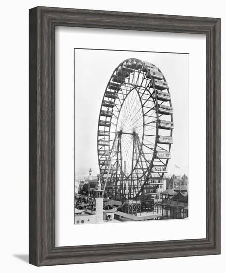 The Ferris Wheel at the World's Columbian Exposition of 1893 in Chicago-null-Framed Giclee Print