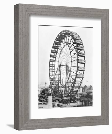 The Ferris Wheel at the World's Columbian Exposition of 1893 in Chicago-null-Framed Giclee Print