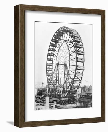 The Ferris Wheel at the World's Columbian Exposition of 1893 in Chicago-null-Framed Giclee Print